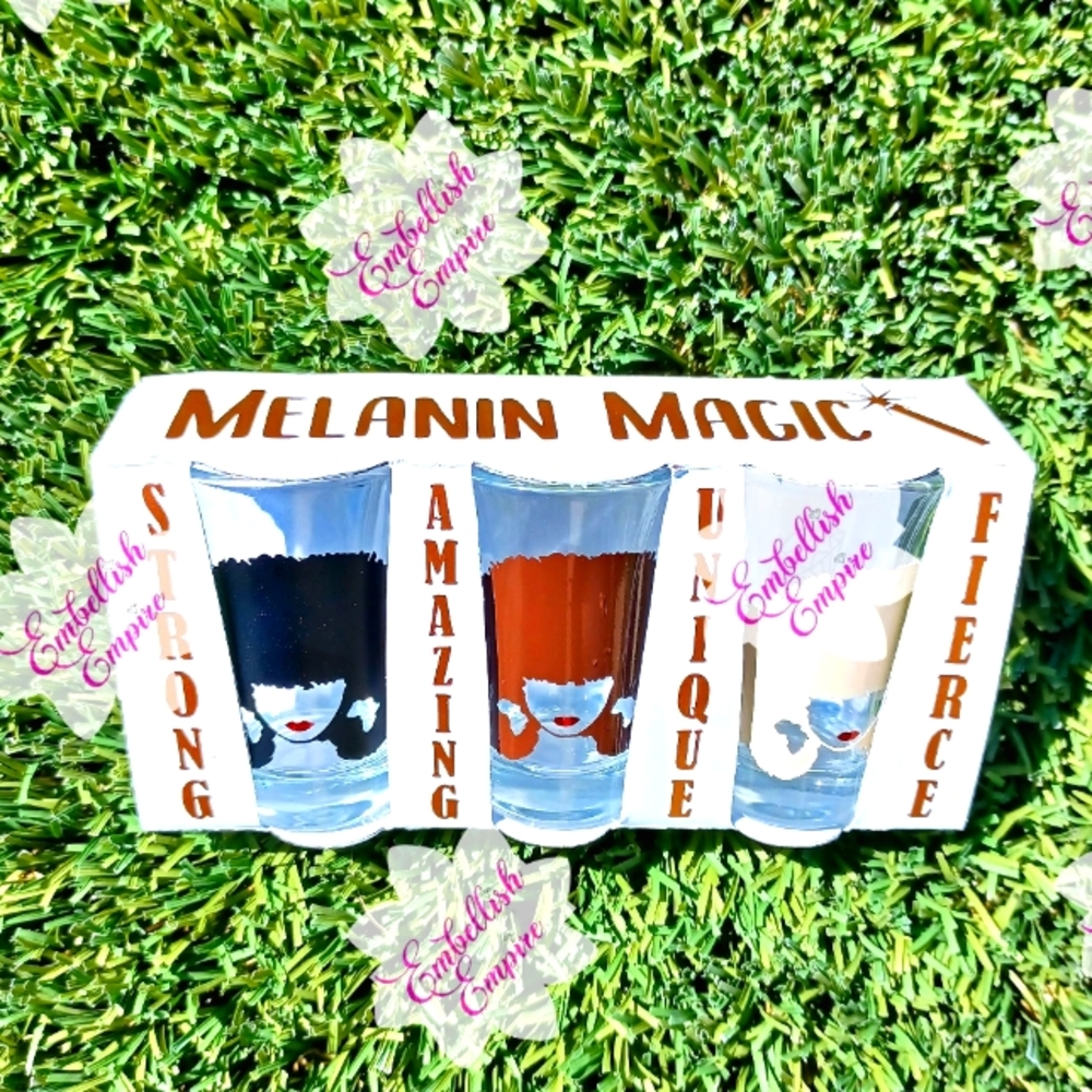 NEW 3pc Custom Shot Glass Set